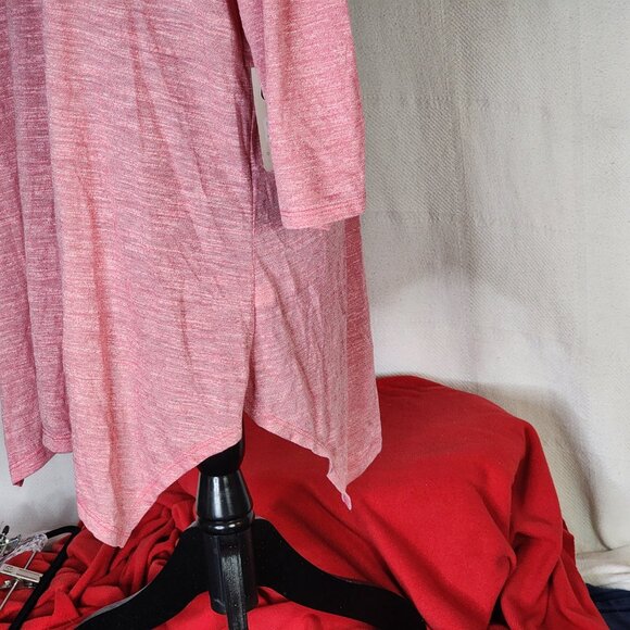 Terra and Sky Rose Dust Poly Rayon Cardi Lgth Fashion Tee Generous Fit Sz 0X 14W - Picture 9 of 16